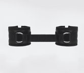 Love In Leather Bright and Soft Satin Wrist Cuffs - Black - Cuffs And Restraints